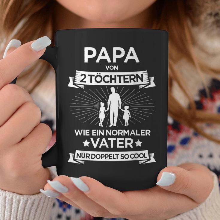 Papa Zwei Mädchen Für Zweifachenater 2 Töchteratertag Tassen Lustige Geschenke