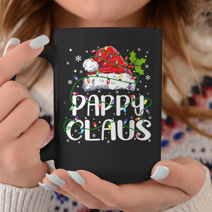 Pappy Claus Christmas Santa Hat Matching Family Xmas Lights Coffee Mug Unique Gifts