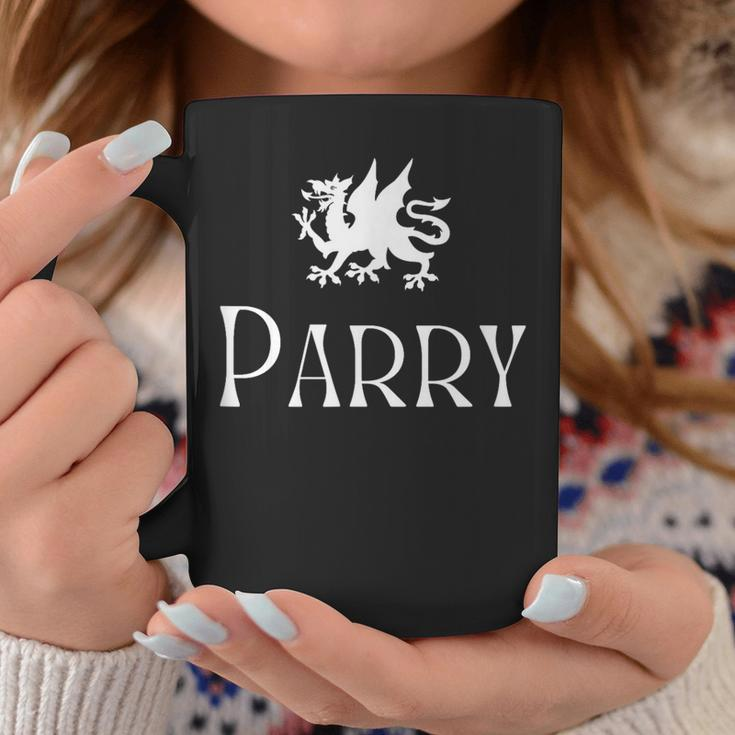 Parry Surname Welsh Family Name Wales Heraldic Dragon Coffee Mug Funny Gifts
