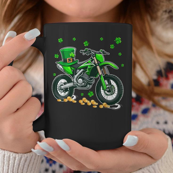 Patrick's Day Dirt Bike Shamrocks Lucky Patrick's Day Coin Coffee Mug Personalized Gifts
