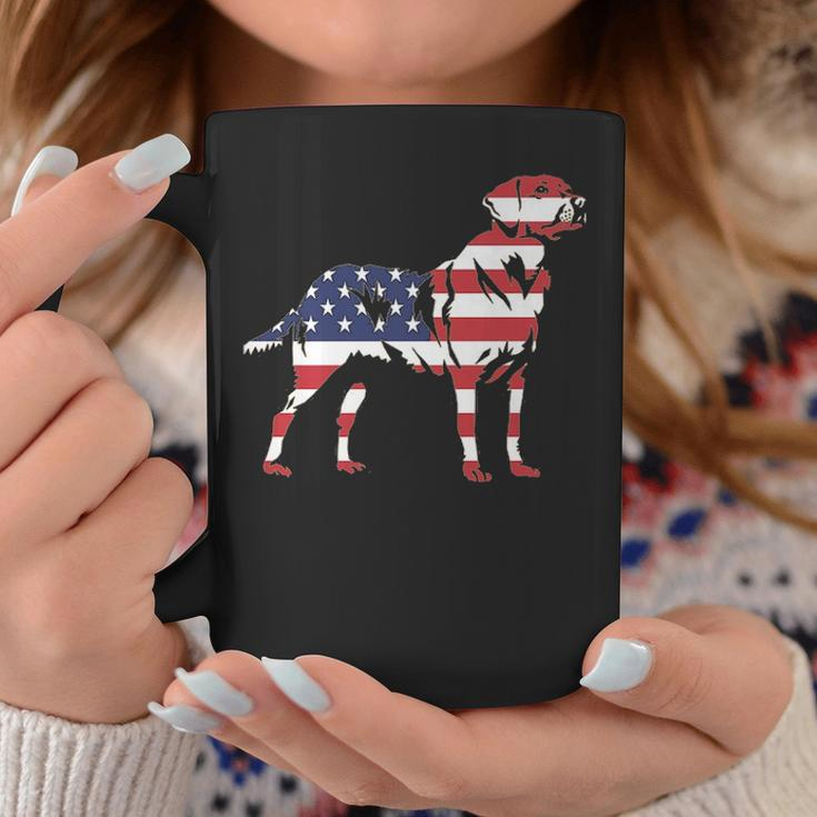 Patriotic Labrador Retriever Wearing Usa Flag 4Th July Coffee Mug Unique Gifts