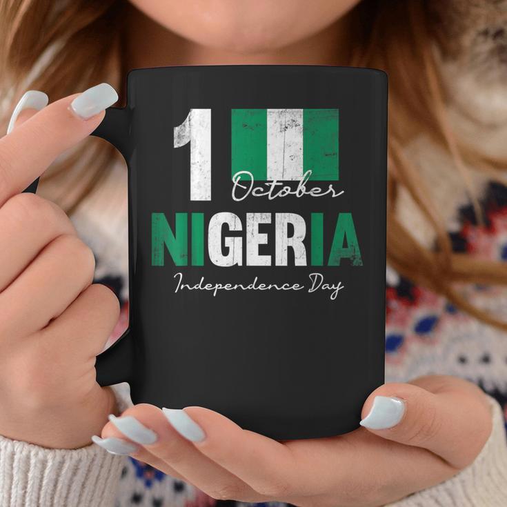 Patriotic Nigeria Independence Day Vintage Nigerian Flag Coffee Mug Unique Gifts