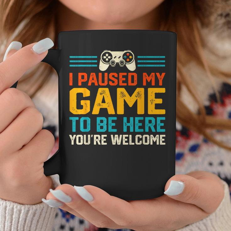 I Paused My Game To Be Here Video Gamer Gaming For N Boys Coffee Mug Unique Gifts