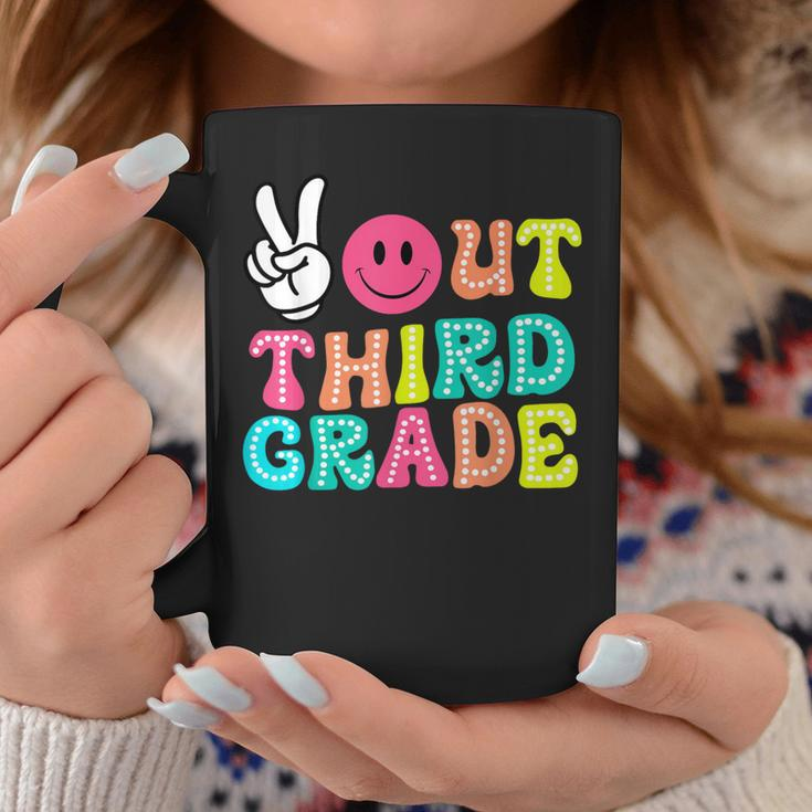 Peace Out 3Rd Grade Graduation Class 2024 Last Day Of School Coffee Mug Unique Gifts