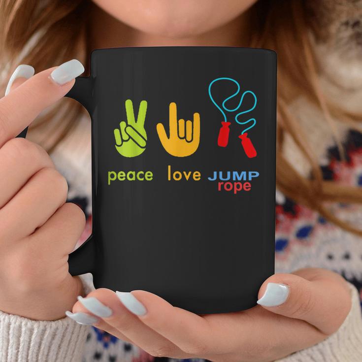 Peace Love Jump Rope Skipping Jumping Coffee Mug Unique Gifts