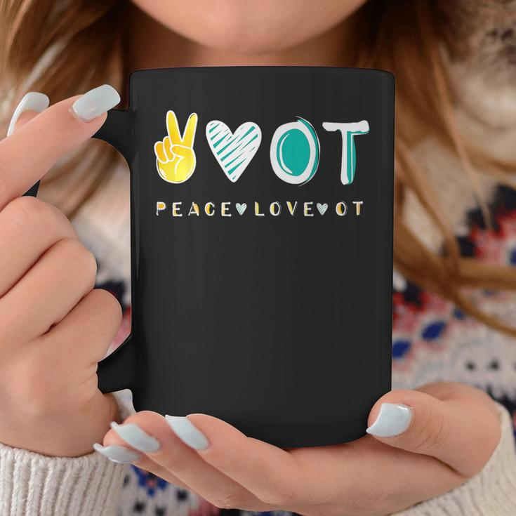 Peace Love Ot Ota Occupational Therapy Therapist Coffee Mug Unique Gifts