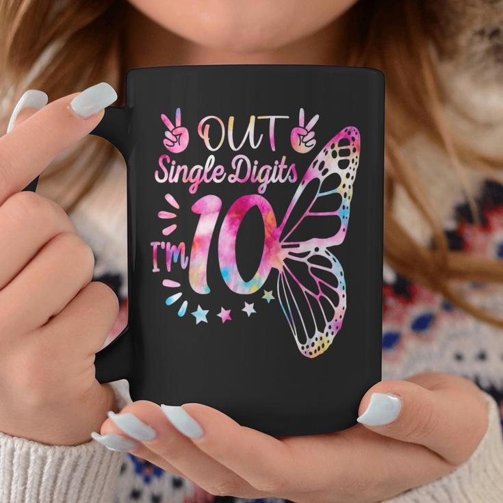 Peace Out Single Digits I'm 10Th Birthday For Girl Coffee Mug Funny Gifts