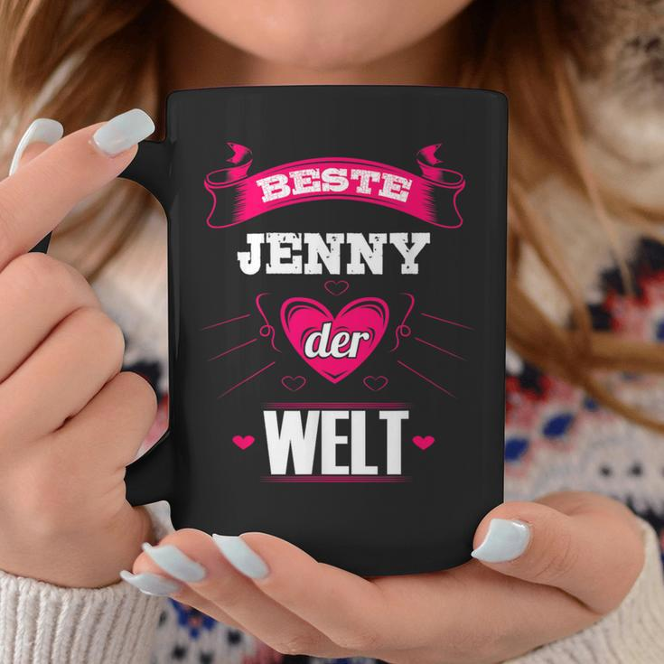 Personalisiertes Tassen Beste Jenny der Welt in Schwarz, Unikat Design Lustige Geschenke