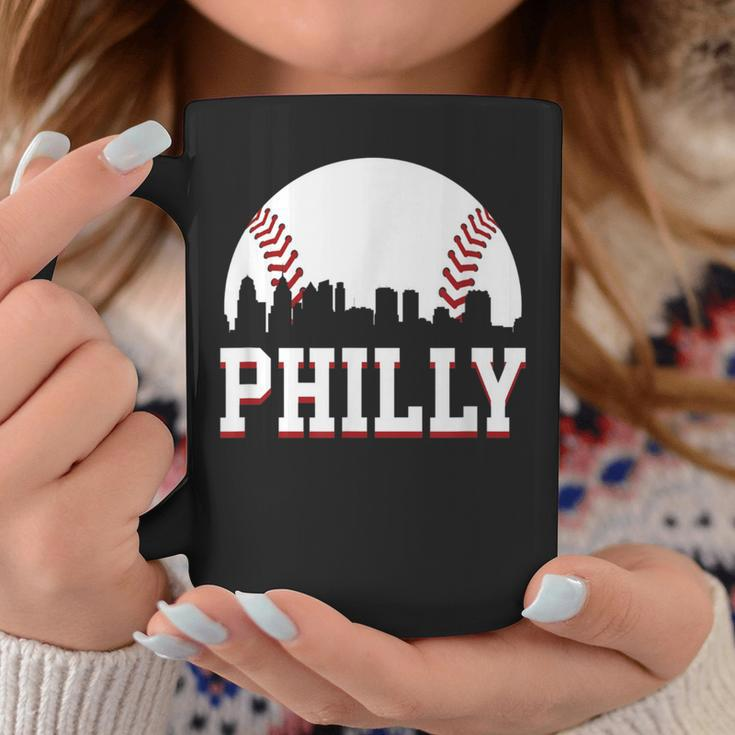 Philly Baseball Sports Skyline Illustration Cityscape Image Coffee Mug Unique Gifts