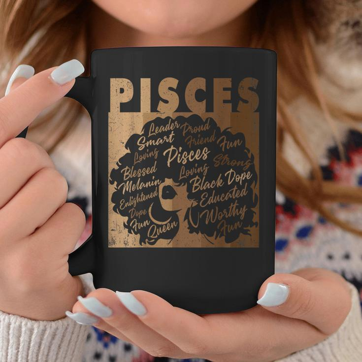 Pisces Girl African American Melanin Birthday Coffee Mug Unique Gifts