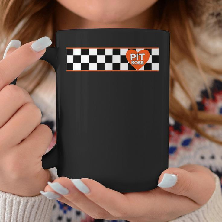 Pit Boss Racing Checkered Flag Pit Crew Race Track Coffee Mug Unique Gifts
