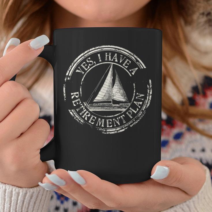 Plain Sailing Boat Retirement Plan Idea Coffee Mug Unique Gifts