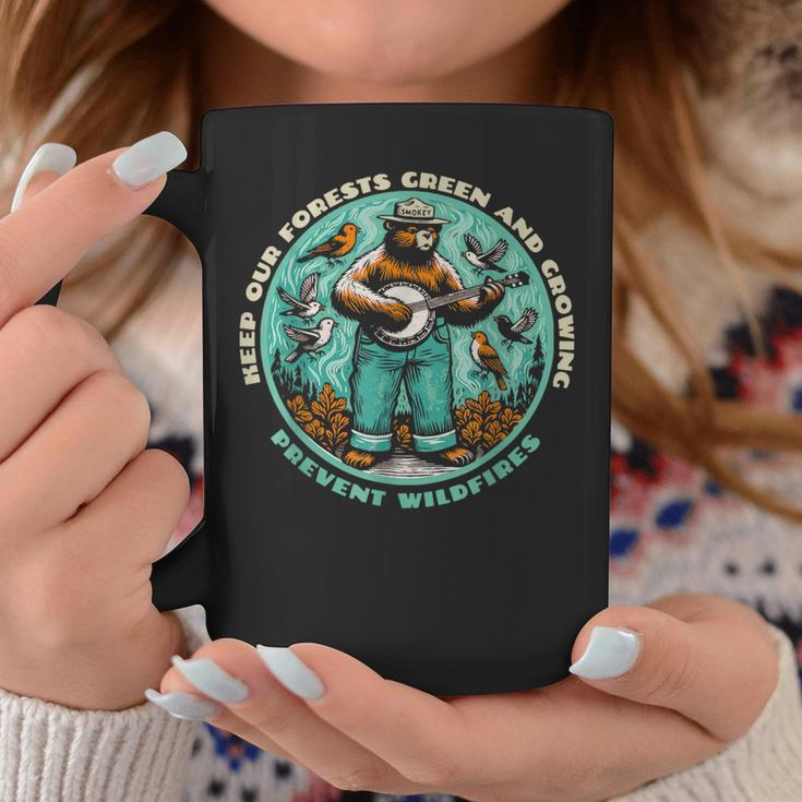 Prevent Wildfires Smokey Bear Banjo & Birds Coffee Mug Funny Gifts