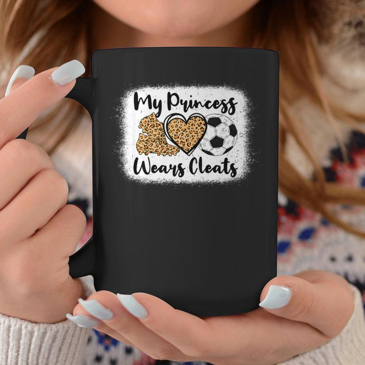 My Princess Wears Cleats Soccer Mom Football Mom Leopard Coffee Mug Unique Gifts