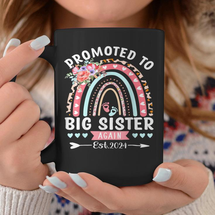 Promoted To Big Sister Again 2024 Soon To Be Big Sister Fun Coffee Mug Funny Gifts
