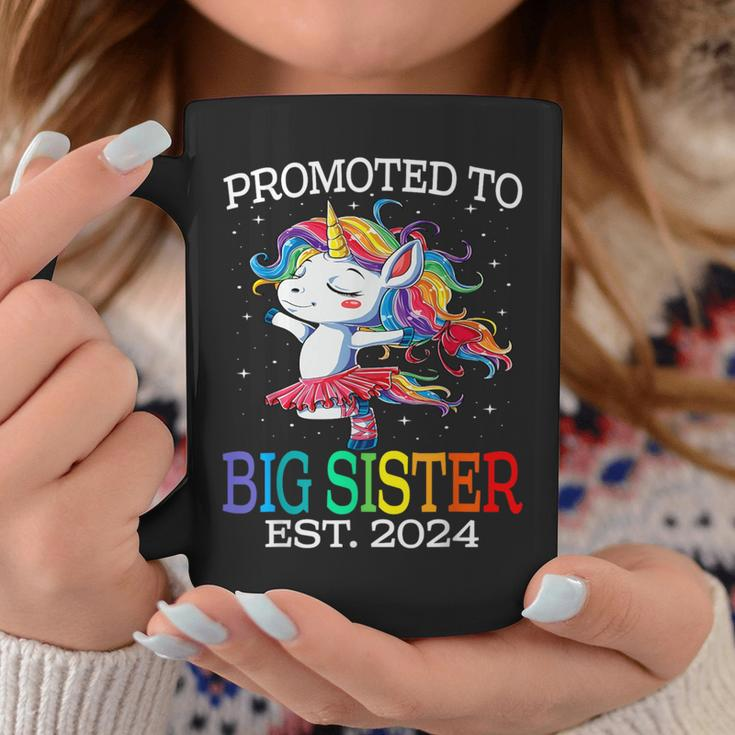 Promoted To Big Sister Est 2024 Unicorn Coffee Mug Unique Gifts
