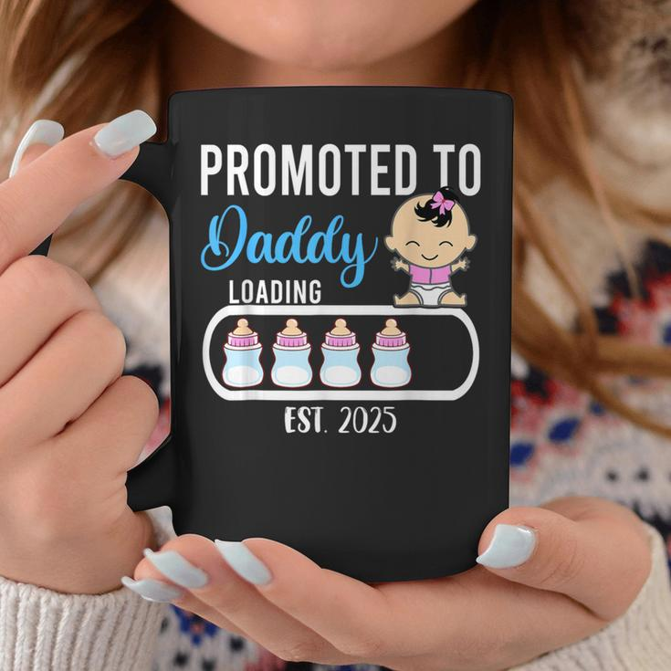 Promoted To Daddy 2025 Girl Gender Reveal Party Dad Father Coffee Mug Unique Gifts