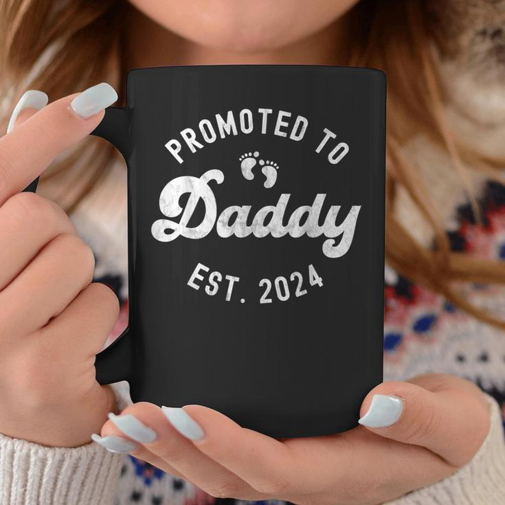 Promoted To Daddy Est 2024 Father's Day First Time Dad Coffee Mug Personalized Gifts