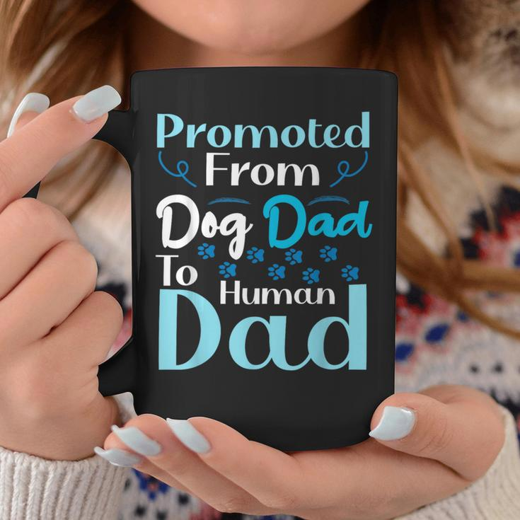 Promoted From Dog Dad To Human Dad Father's Day Coffee Mug Unique Gifts