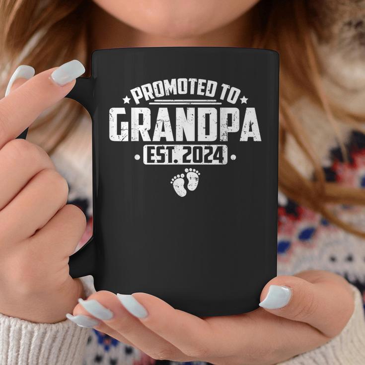 Promoted To Grandpa Est 2024 Soon To Be Grandpa New Grandpa Coffee Mug Unique Gifts