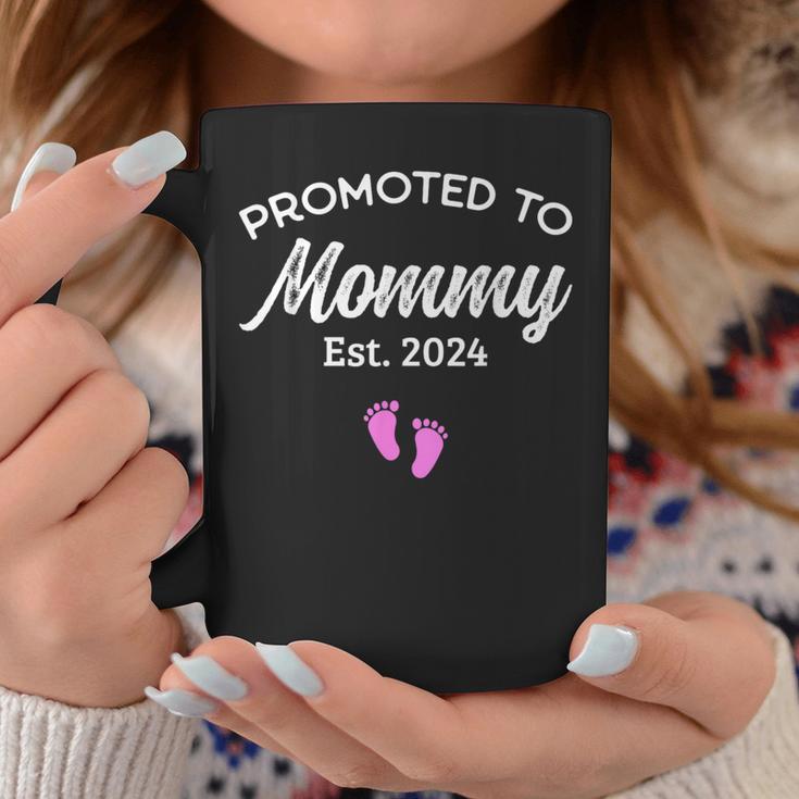 Promoted To Mommy Est 2024 New Mom Pregnancy Announcement Coffee Mug Unique Gifts