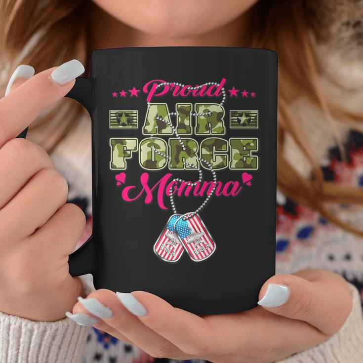 Proud Air Force Momma Camo Us Flag Dog Tags Military Mom Coffee Mug Unique Gifts