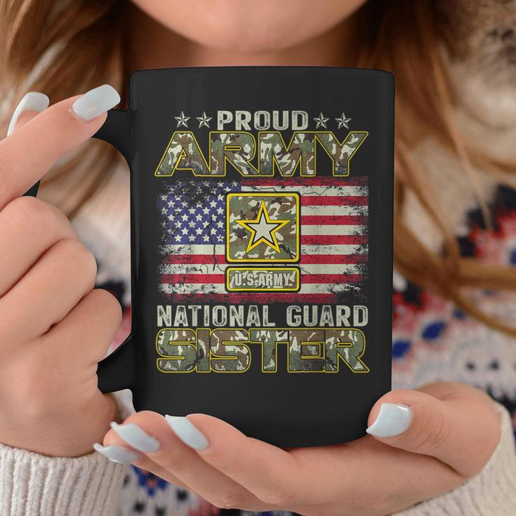 Proud Army National Guard Sister With American Flag Coffee Mug Unique Gifts