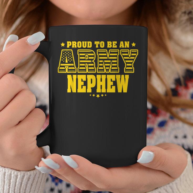 Proud To Be An Army Nephew Us Flag Pride Military Family Coffee Mug Unique Gifts