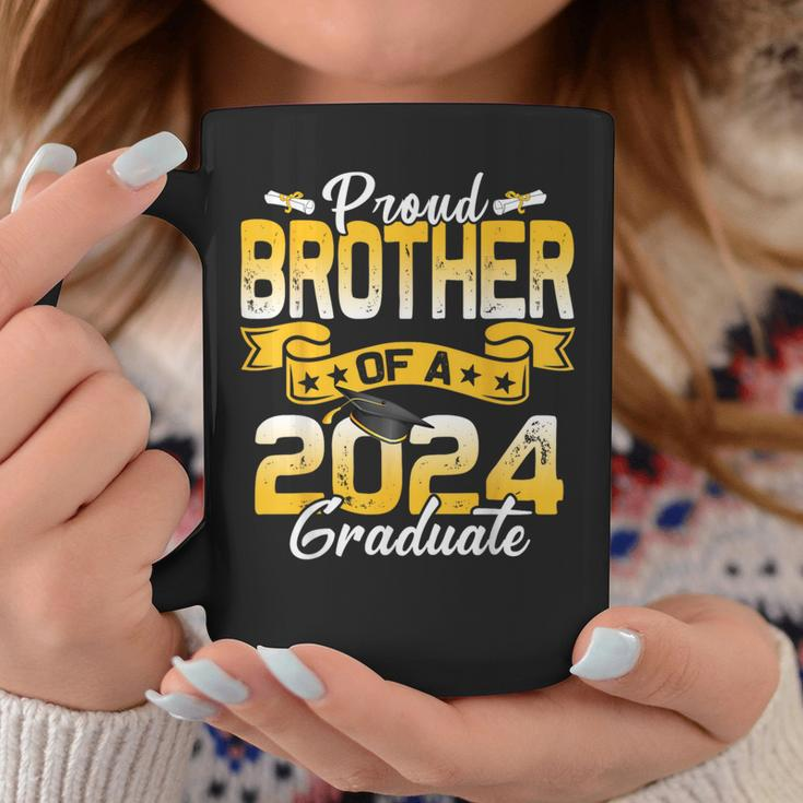 Proud Brother Of A Class Of 2024 Graduate Senior Graduation Coffee Mug Funny Gifts