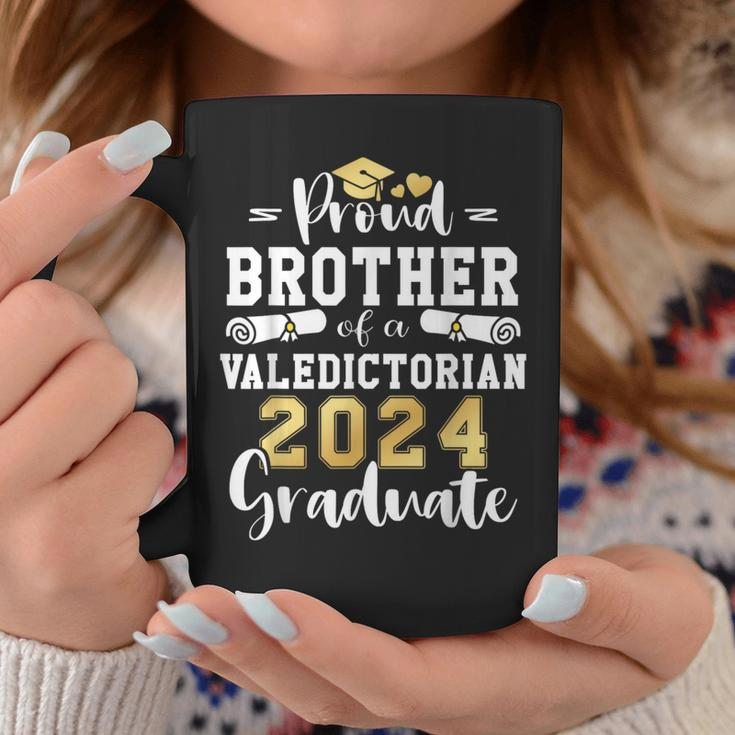 Proud Brother Of A Valedictorian Class 2024 Graduation Coffee Mug Funny Gifts