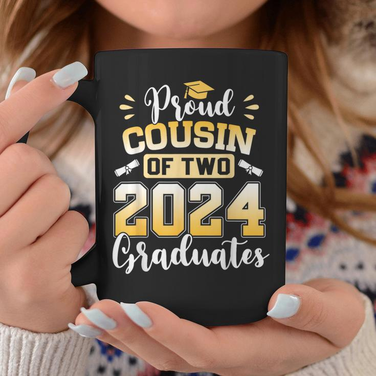 Proud Cousin Of Two 2024 Graduates Senior Class Of 2024 Coffee Mug Unique Gifts
