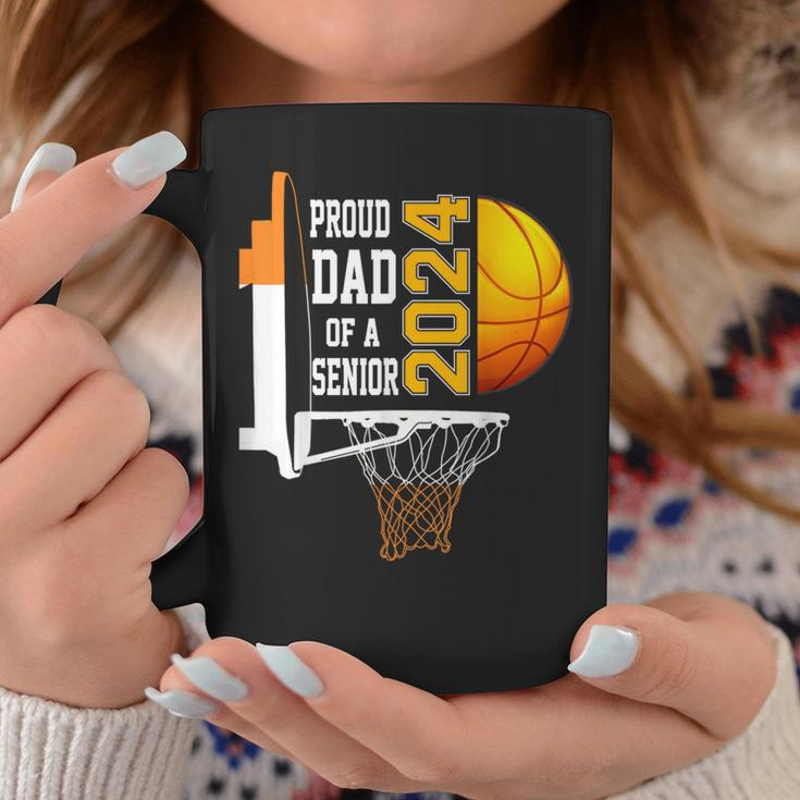 Proud Dad Of A Basketball Senior 2024 Coffee Mug Funny Gifts