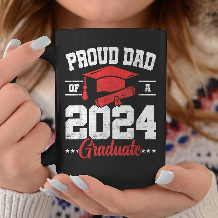 Proud Dad Of A Class Of 2024 Graduate Senior Graduation Coffee Mug Unique Gifts