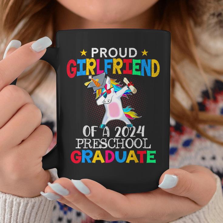 Proud Girlfriend Of A 2024 Preschool Graduate Unicorn Dab Coffee Mug Unique Gifts