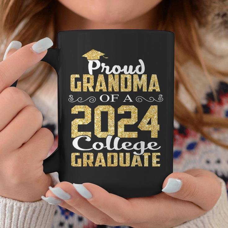 Proud Grandma Of 2024 Graduate College Graduation Coffee Mug Funny Gifts