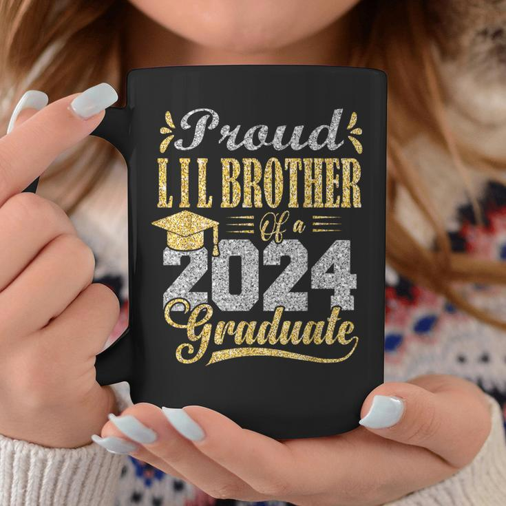 Proud Lil Brother Of A 2024 Graduate Graduation Senior 2024 Coffee Mug Personalized Gifts
