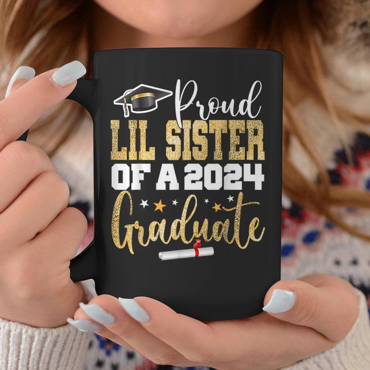 Proud Lil Sister Of A 2024 Graduate Class Senior Graduation Coffee Mug Unique Gifts