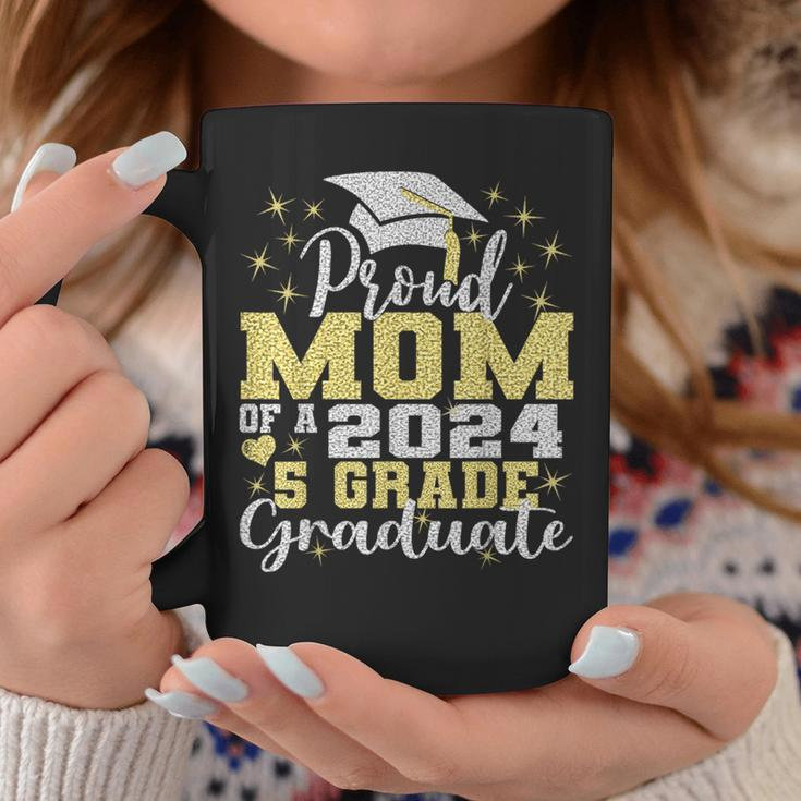 Proud Mom Of 5Th Grade Graduate 2024 Elementary Graduation Coffee Mug Unique Gifts