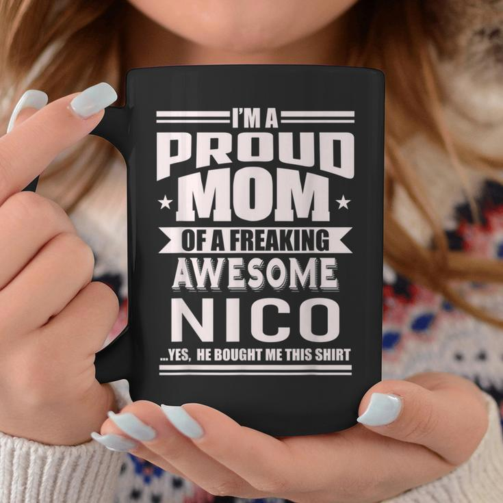 Proud Mom Of A Awesome Nico Mother Son Name Coffee Mug Funny Gifts