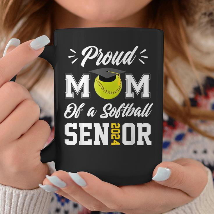 Proud Mom Of A Softball Senior 2024 Class Of 24 Graduation Coffee Mug Funny Gifts
