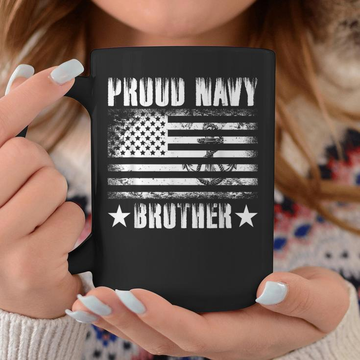 Proud Navy Brother Usa Flag Retro Vintage Military Proud Coffee Mug Unique Gifts