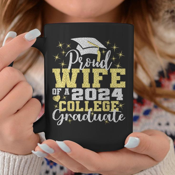 Proud Wife Of 2024 College Graduate Family 24 Graduation Coffee Mug Personalized Gifts
