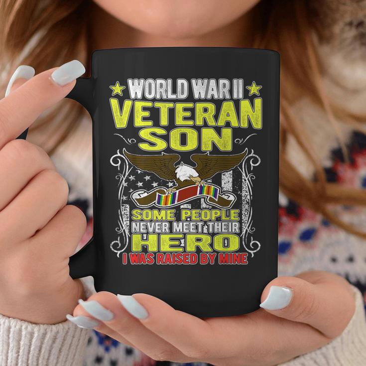 Proud World War 2 Veteran Son Military Ww 2 Veterans Family Coffee Mug Unique Gifts