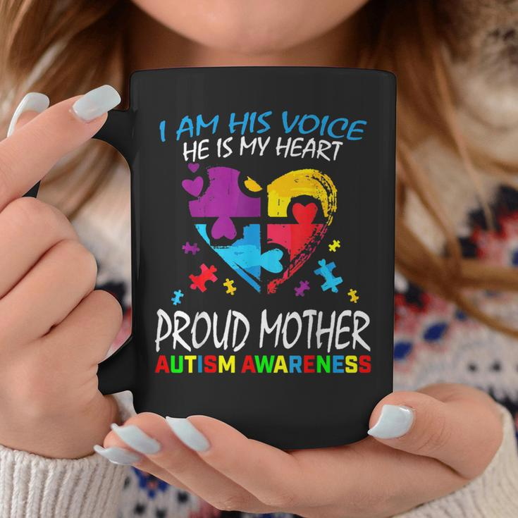 Pround Autism Mom Heart Mother Puzzle Piece Autism Awareness Coffee Mug Funny Gifts
