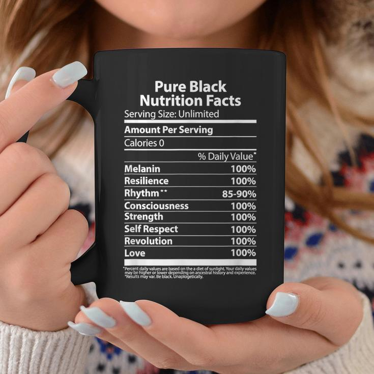 Pure Black Nutritional Facts Blm Movement Coffee Mug Unique Gifts