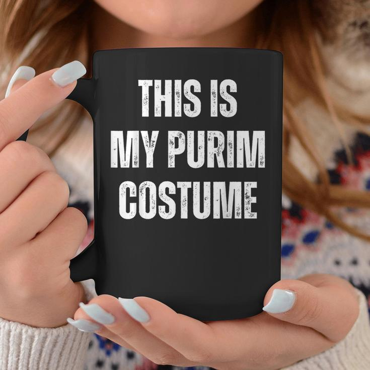 This Is My Purim Costume Distressed White Text Coffee Mug Funny Gifts