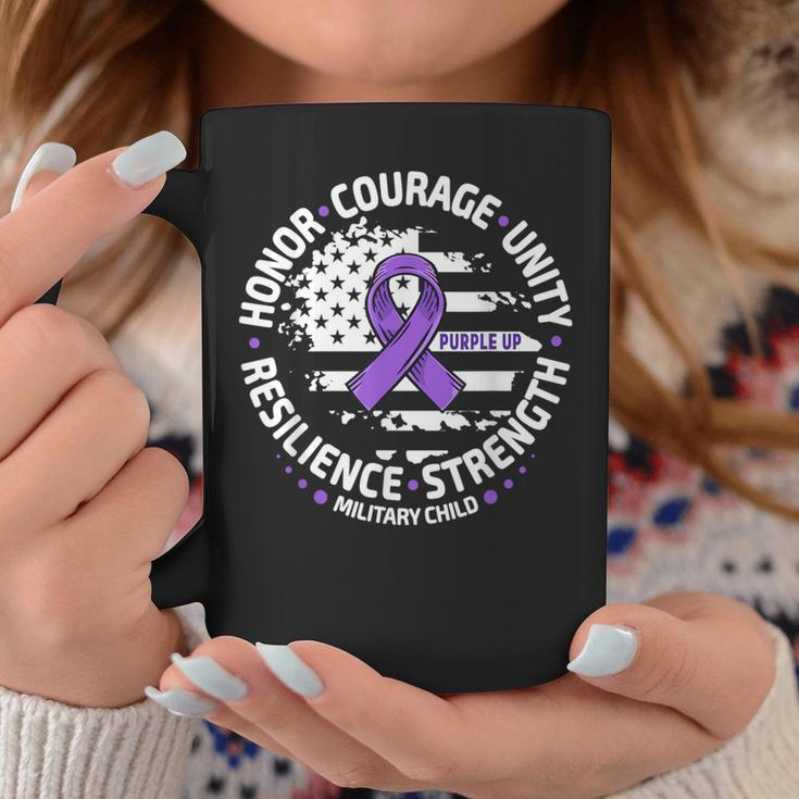 Purple Up For Military Kid Us Flag Cool Military Child Month Coffee Mug Unique Gifts