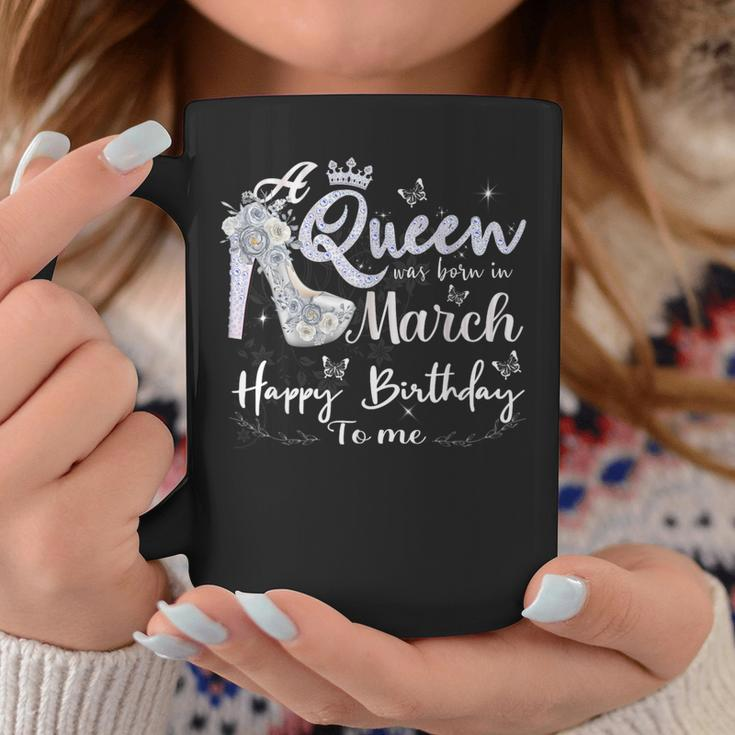 A Queen Was Born In March Birthday Month March 2024 Coffee Mug Personalized Gifts