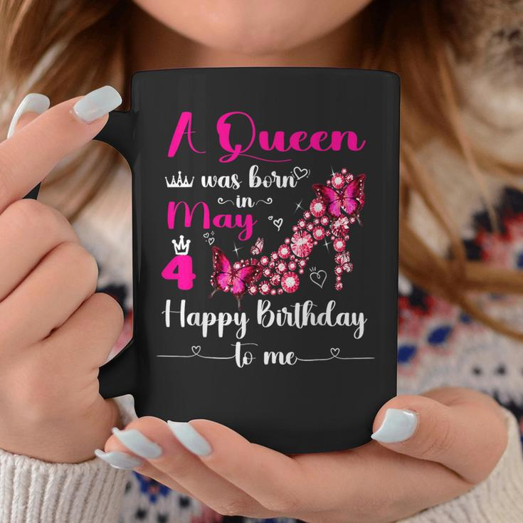 A Queen Was Born On May 4 4Th May Birthday Party Pink Coffee Mug Unique Gifts