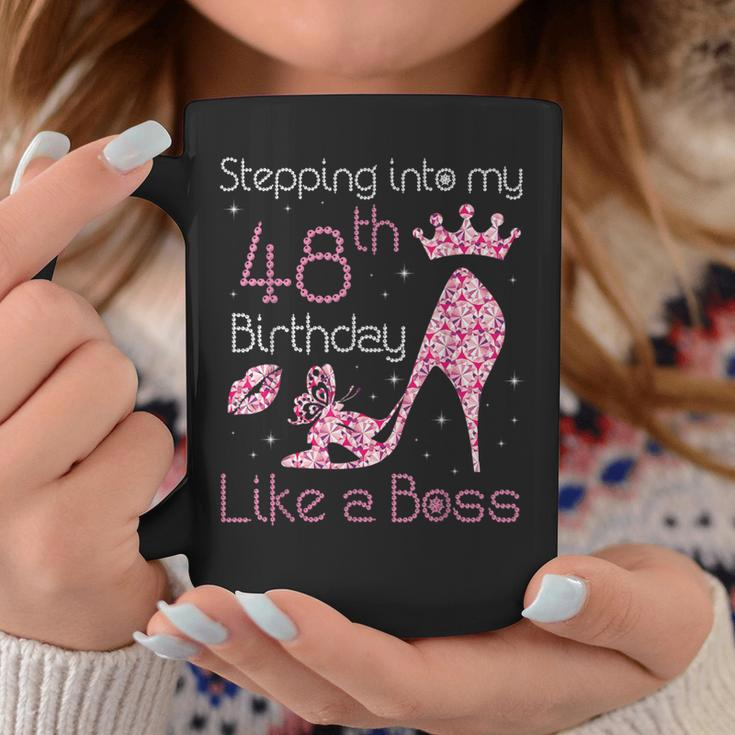 Queen Stepping Into My 48Th Birthday Like A Boss Born 1972 Coffee Mug Unique Gifts